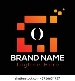 Diseño de logotipo de letras iniciales Abstractas O letter modern
