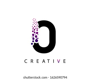 Abstract O Letter , Molecules O technology logo design.