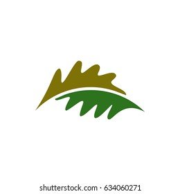 Abstract Oak Leaf Logo Concept