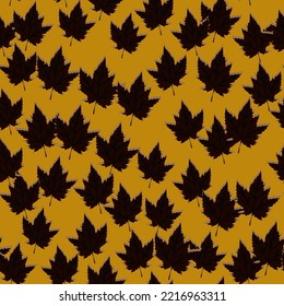 Hojas de roble abstractas, patrón sin fisuras. Fondo follaje de arce. Papel de la naturaleza. Para el diseño de tejidos, impresión textil, envoltura, cubierta. Ilustración del vector