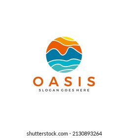 Abstract Oasis Colorful Modern Logo Design 