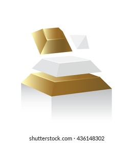 Abstract Object 3D Gold style