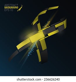 Abstract object background with lights