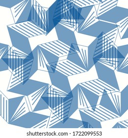 abstrakte Objektlinie, künstlerisch-blauer Hintergrund, Vektordesign