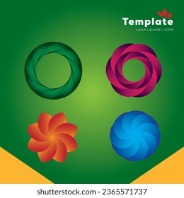 Abstract object logo shape design circle creative colorfull Gradient 