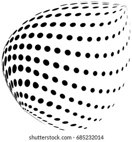 Abstract object logo symbol icon design. Vector dots texture