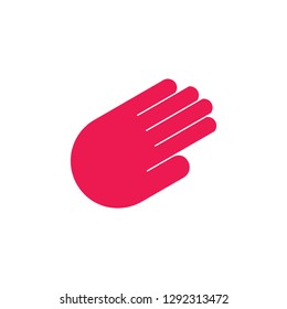 Abstract Object Move Fast Hand Palm Shape Logo