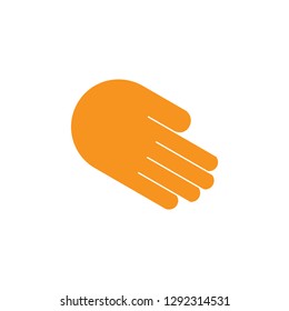 Abstract Object Move Fast Hand Palm Shape Logo
