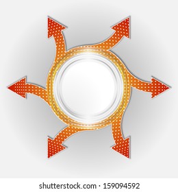  abstract object with six arrows