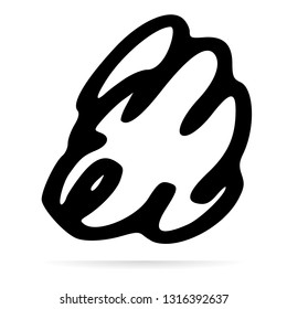 Abstract object vector design icon. Sketch icon isolated on background. Hand drawn sketch. - Vector