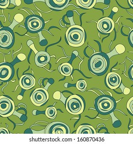 Abstract objects continuous seamless pattern.Seamless continuous floral pattern. Floral background with flower in vector .