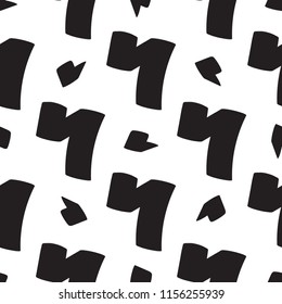 Abstract objects, figures. Vector seamless pattern
