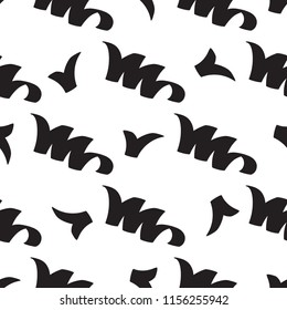 Abstract objects, figures. Vector seamless pattern
