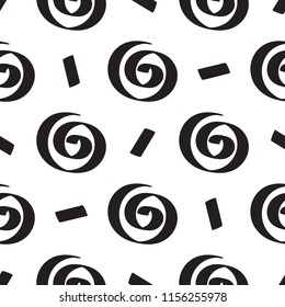 Abstract objects, figures. Vector seamless pattern
