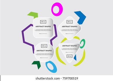 Abstract objects and shapes composition. Modern, trendy design.  All vector format.