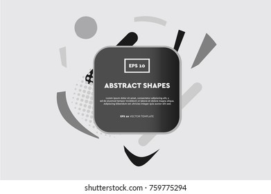Abstract objects and shapes composition. Modern, trendy design.  All vector format.