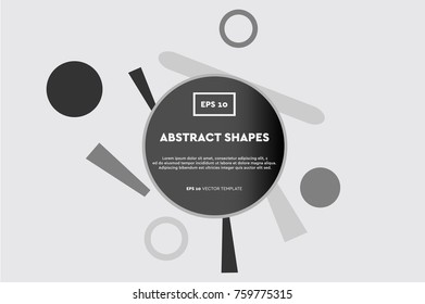 Abstract objects and shapes composition. Modern, trendy design.  All vector format.