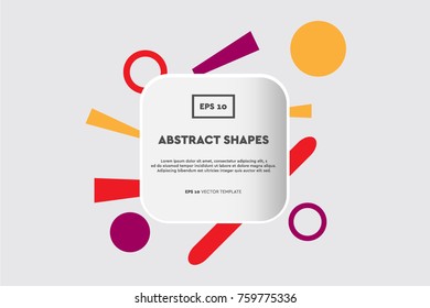 Abstract objects and shapes composition. Modern, trendy design.  All vector format.
