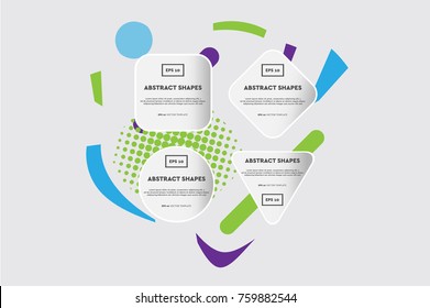 Abstract objects and shapes composition. Modern, trendy design.  All vector format.