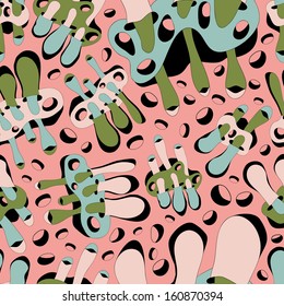 Abstract objects.continuous seamless pattern