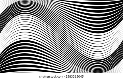 abstract oblique edgy wave line pattern art suitable for background.