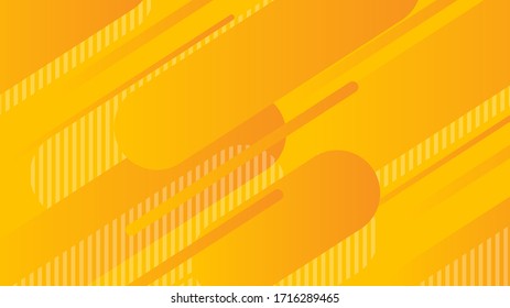abstract oblique elongated round shapes in orange gradient background
