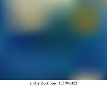 Abstract ocean aqua gradient background. Blue blur water backdrop. Vector illustration