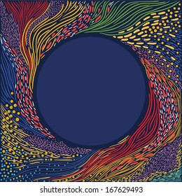 abstract ocean background with circle