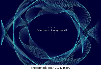 abstract ocean blue flown line in curve onnavy blue background can be use for technology advertisement or presentaion website template food and drink label vector eps