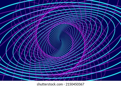 abstract ocean blue in sphere with spiral in violet on navyblue background can be use for technology presentation advertisement packaging design website template