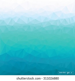 Abstract ocean blue triangle geometrical Vector background illustration eps10