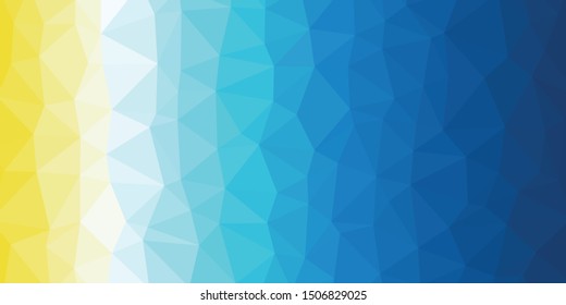 Abstract Ocean Colors Delaunay Voronoi trianglify Generative Art background illustration