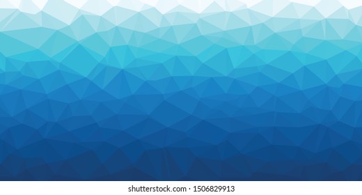 Abstract Ocean Colors Delaunay Voronoi trianglify Generative Art background illustration