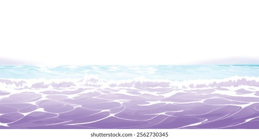 "Abstract Ocean Flow: Purple  White Watercolor Waves: Soft and calming watercolor waves in purple and white, perfect for banners, backgrounds, or ocean-themed abstract designs."
