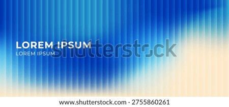 Abstract ocean gradient background in blue and cyan with subtle vertical texture stripe inspired by sea waves, summer light. Calm airy seaside backdrop for banners, travel promotions, modern design