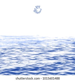 Abstract Ocean Painting background. Stain in grunge style. Perfect for designing and decorating banners and flyers.