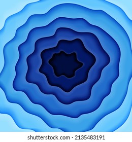 Abstract ocean or sea background with blue waves pattern. 3d effect design illustration. Vector eps 10