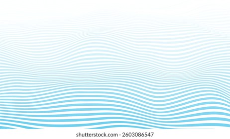 Abstract Ocean Sea Wave Lines Background. Vintage Wave Pattern, Minimal Sea-Inspired Design with Summer Vibes, Perfect for Textile, Wallpaper, Fashion, Coastal Themes. Vector Illustration.