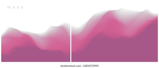 Abstract ocean seascape. Sea surface. Realistic landscape with waves. Nature background. Cover design template. 3d vector illustration for banner, flyer, poster or brochure.