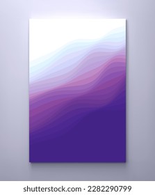 Resumen del paisaje marino. Superficie marítima. Un paisaje realista con olas. Fondo natural. Amanecer. Plantilla de diseño de portada. Ilustración vectorial 3d para banner, volante, afiche o folleto.
