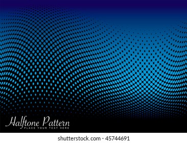 Abstract ocean surf wave with halftone effect and copy space