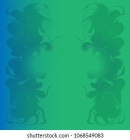 Abstract ocean texture in green and blue color