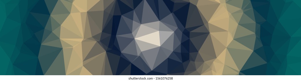Abstract Ocean Voronoi trianglify Generative Art background illustration