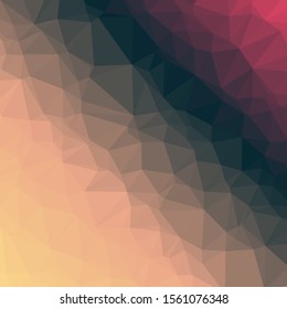 Abstract Ocean Voronoi trianglify Generative Art background illustration