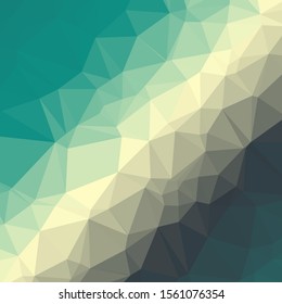 Abstract Ocean Voronoi trianglify Generative Art background illustration