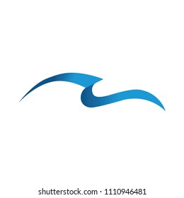 abstract ocean water waves, logo element