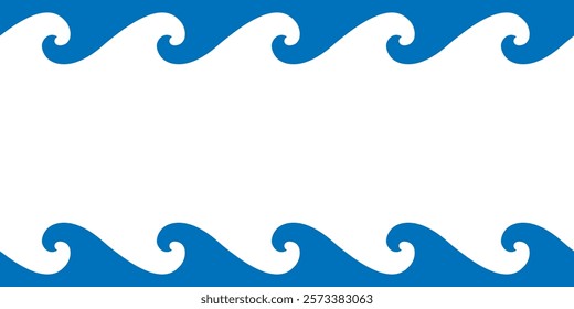 Abstract ocean wave background and banner