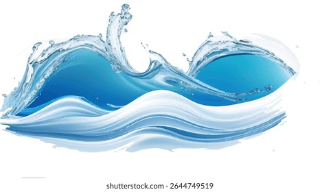"Abstract ocean wave design in soothing blue, aqua, and teal tones. Perfect for creating peaceful, serene backgrounds for websites, banners, and digital graphics."
