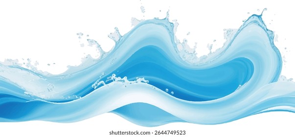 "Abstract ocean wave design in soothing blue, aqua, and teal tones. Perfect for creating peaceful, serene backgrounds for websites, banners, and digital graphics."
