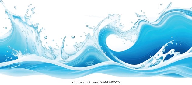 "Abstract ocean wave design in soothing blue, aqua, and teal tones. Perfect for creating peaceful, serene backgrounds for websites, banners, and digital graphics."
